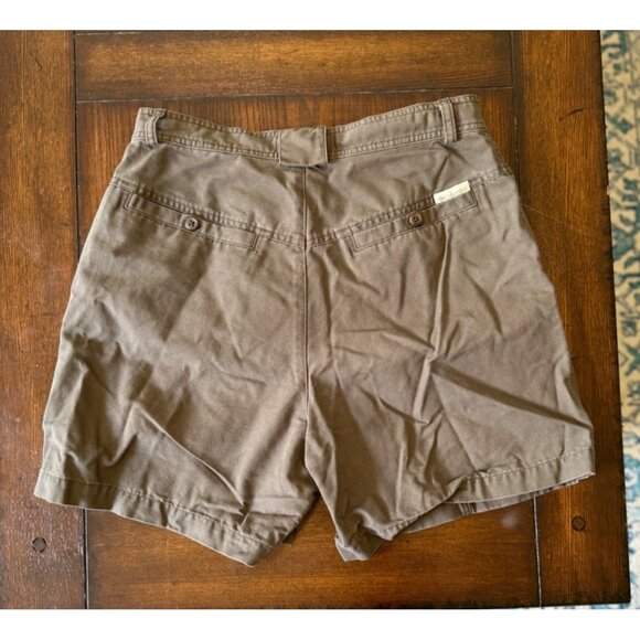 Columbia Cargo Canvas Shorts Brown Pockets Hiking Womens 12 5" inseam Gorpcore - Picture 2 of 9